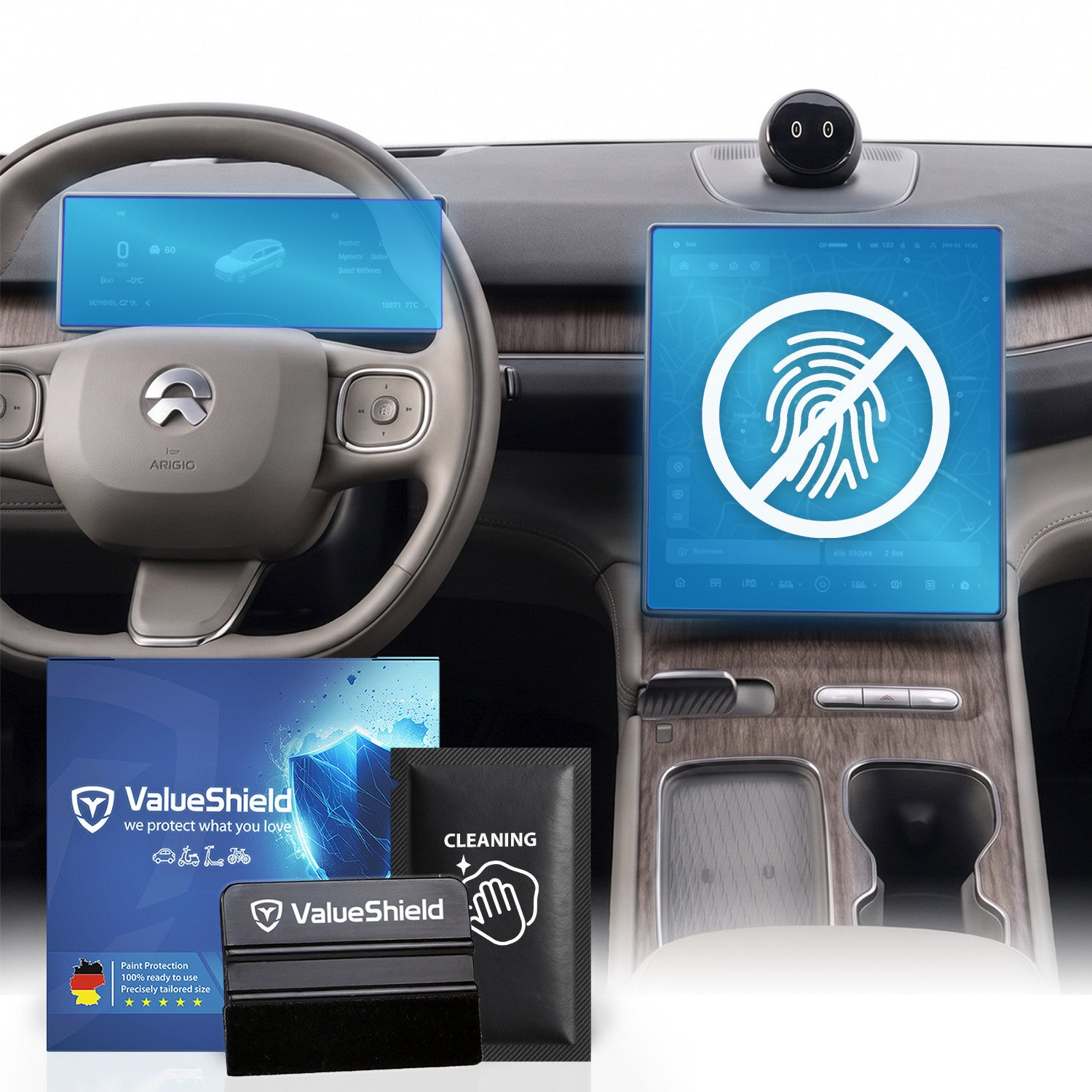 Anti-Fingerprint Displayschutzfolie passend für NIO EL6 2023-2029