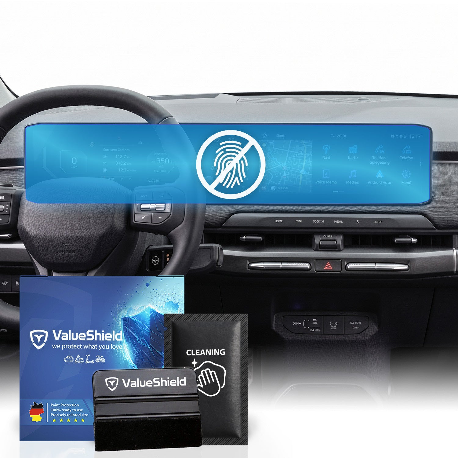Anti-Fingerprint Displayschutzfolie passend für Kia K4 2025-2031 (5-Türer Limousine)