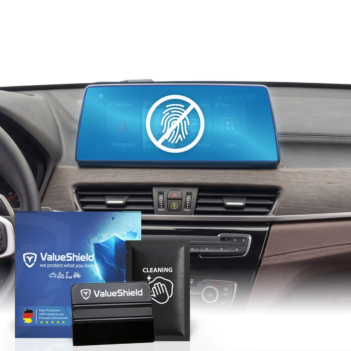 Anti-Fingerprint Displayschutzfolie passend für BMW X2 F39 2018-2023 (5-Türer Crossover SUV)