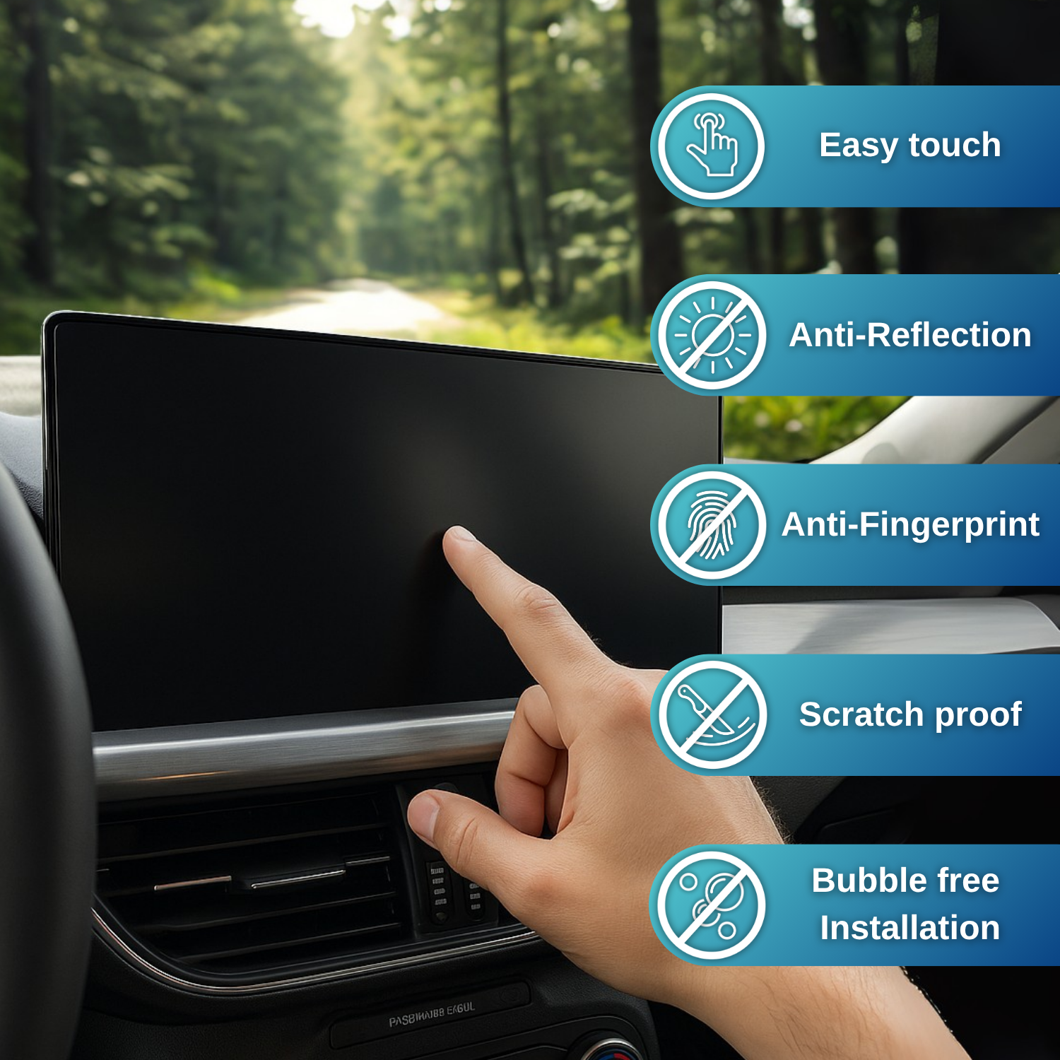 Anti-Fingerprint Displayschutzfolie passend für BYD Atto 2 2025-2031 (5-Türer SUV)