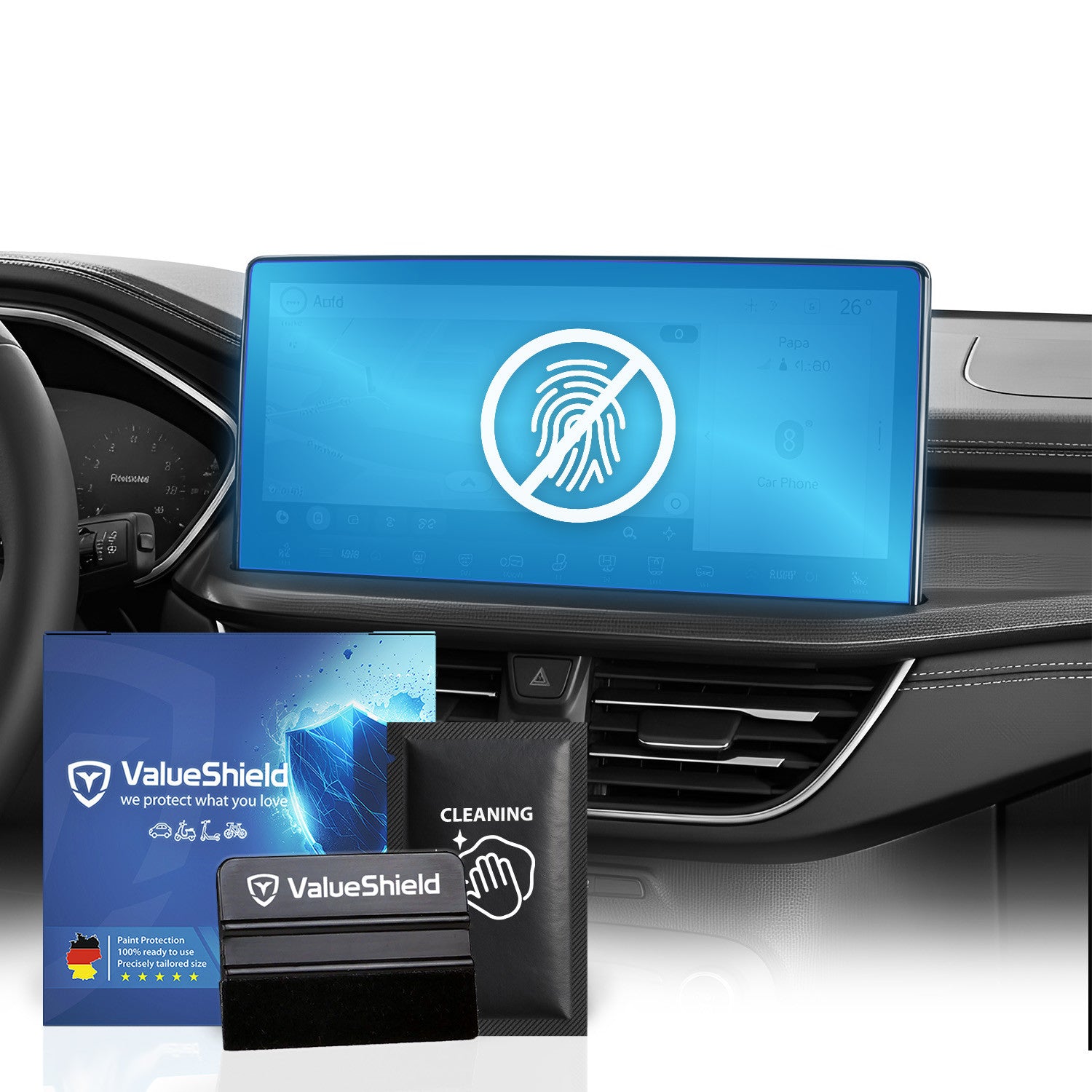 Anti-Fingerprint Displayschutzfolie passend für Ford Focus 4 2018-2024 (5-Türer Kompakt)