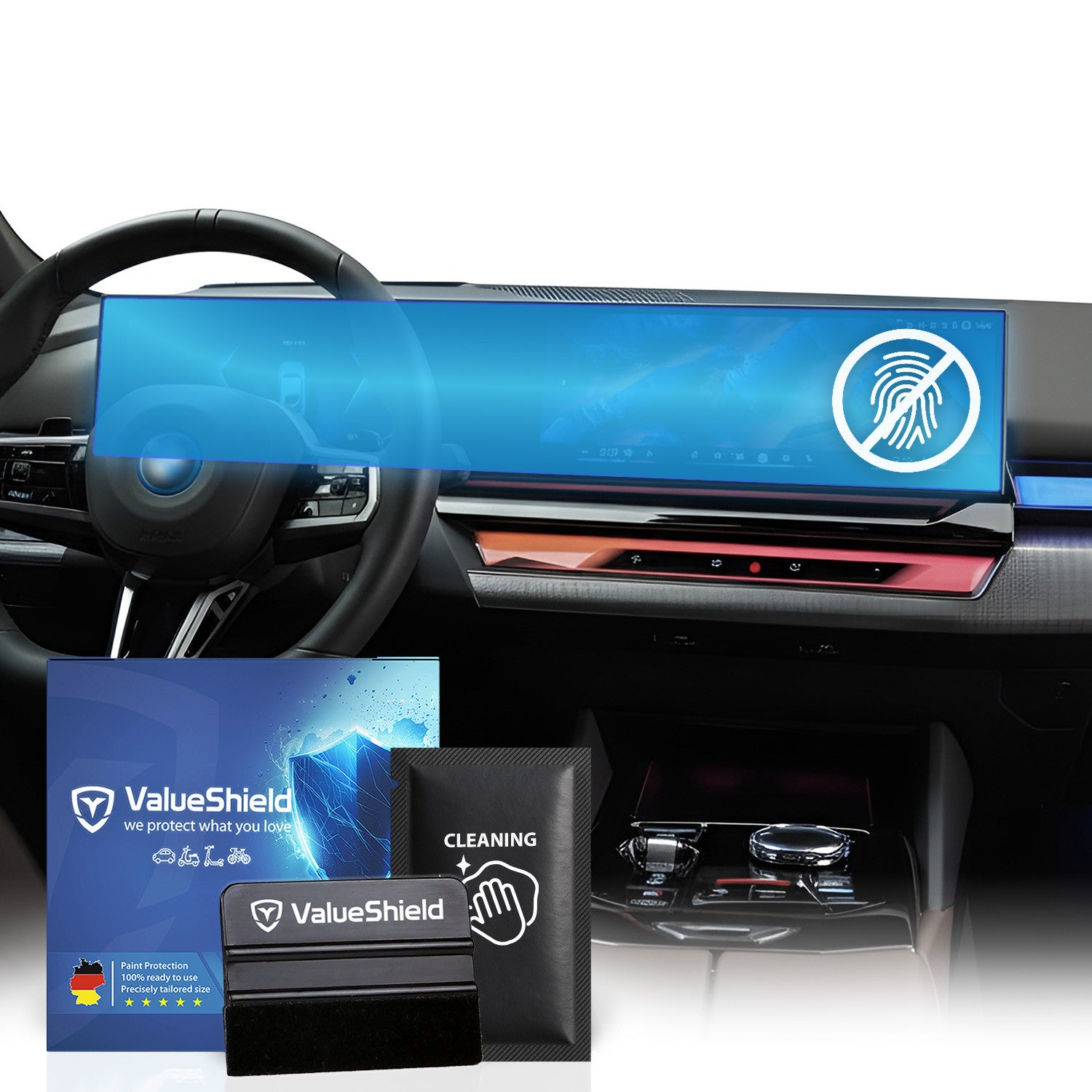 Anti-Fingerprint Displayschutzfolie passend für BMW X6 G06 2019-2027 (5-Türer Coupe SUV)