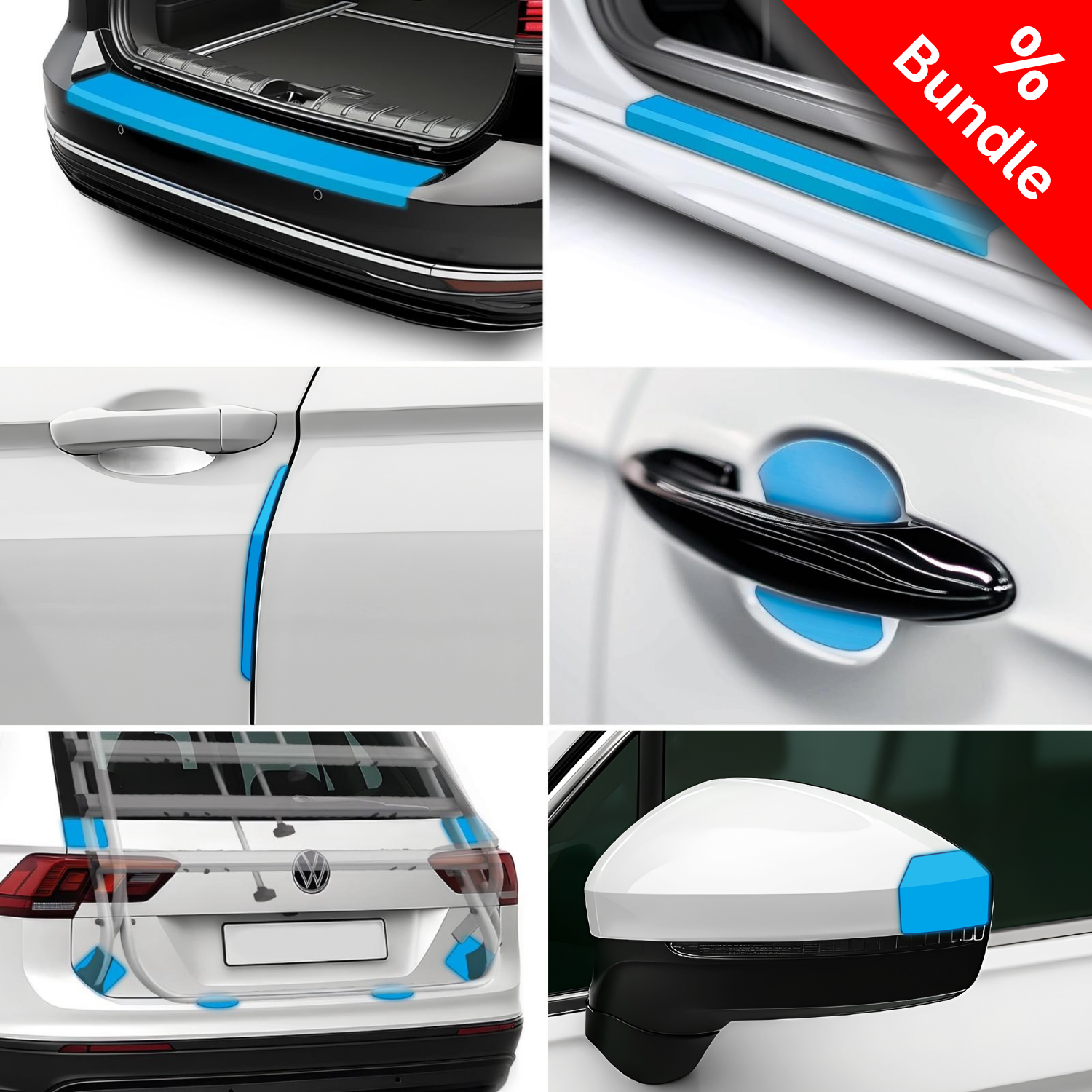 XL Kombiset-Lackschutzfolien passend für BMW 7er & M7 F01 2008-2015 (5-Türer Limousine) + universal Ergänzungsset