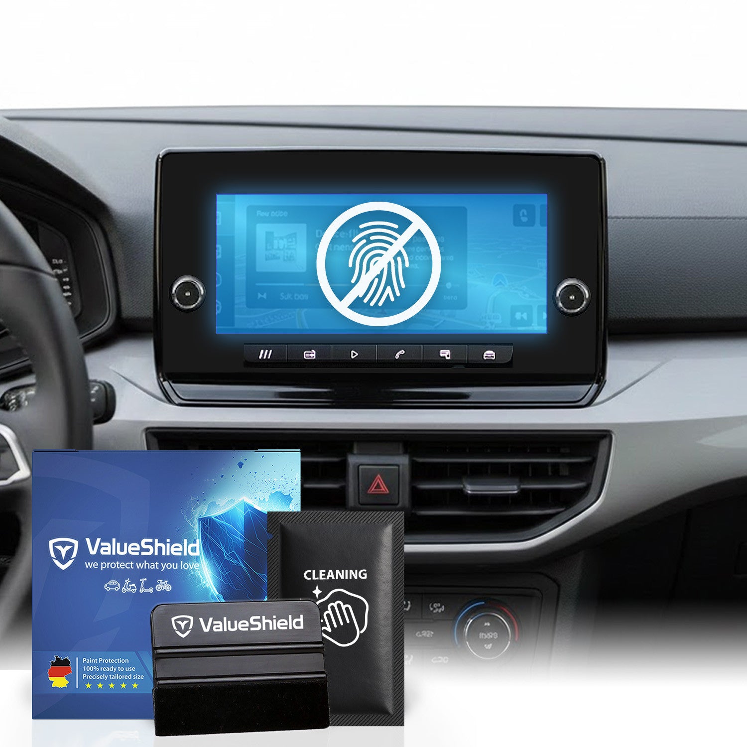 Anti-Fingerprint Displayschutzfolie passend für Seat Leon 4 Sportstourer ST (KL) 2020-2027 (5-Türer Kombi)