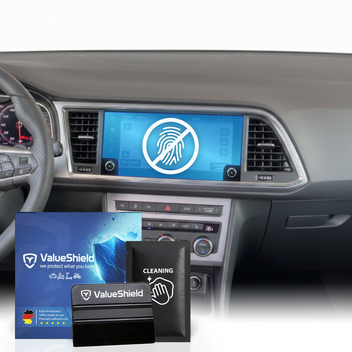 Anti-Fingerprint Displayschutzfolie passend für Seat Ateca 5FP, KH7 2016-2027 (5-Türer SUV)