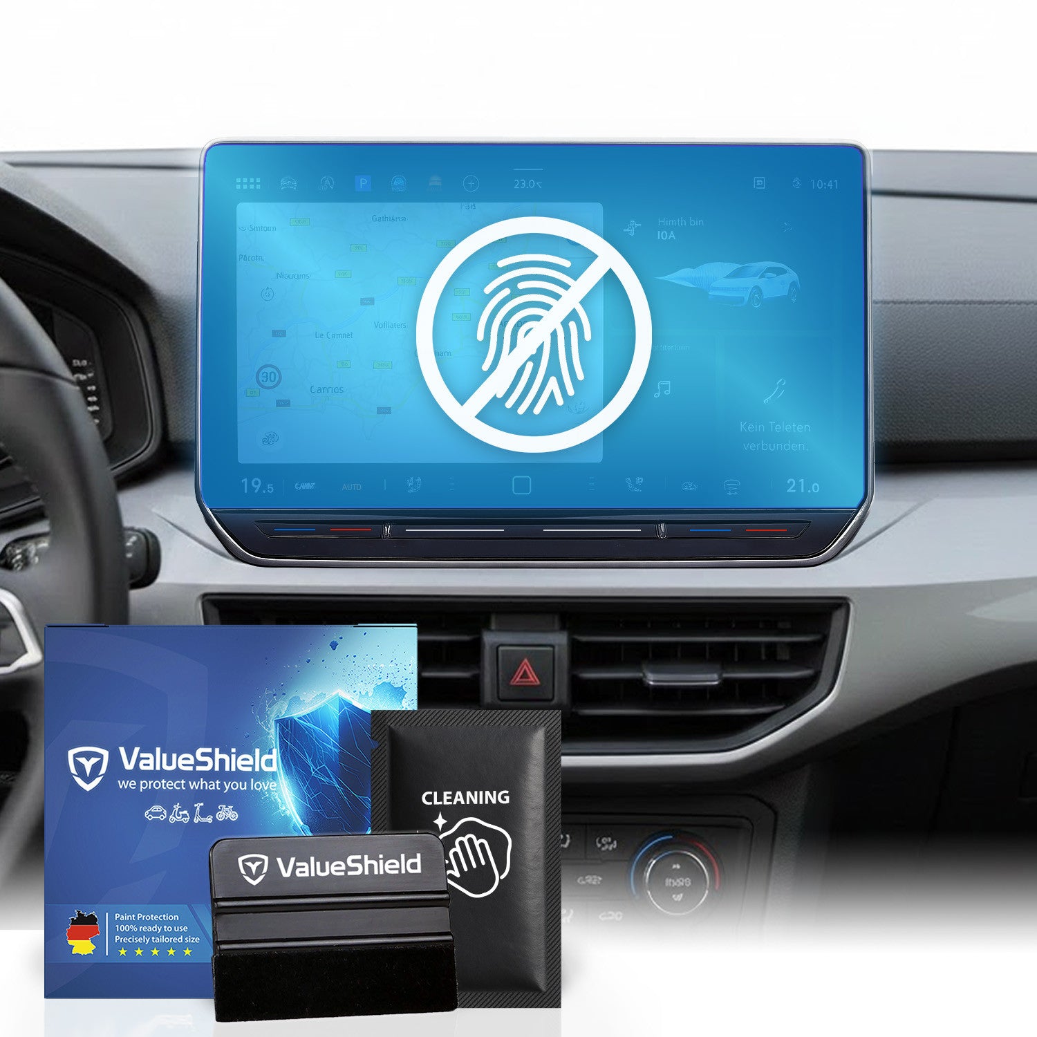 Anti-Fingerprint Displayschutzfolie passend für Seat Leon 4 Sportstourer ST (KL) 2020-2027 (5-Türer Kombi)