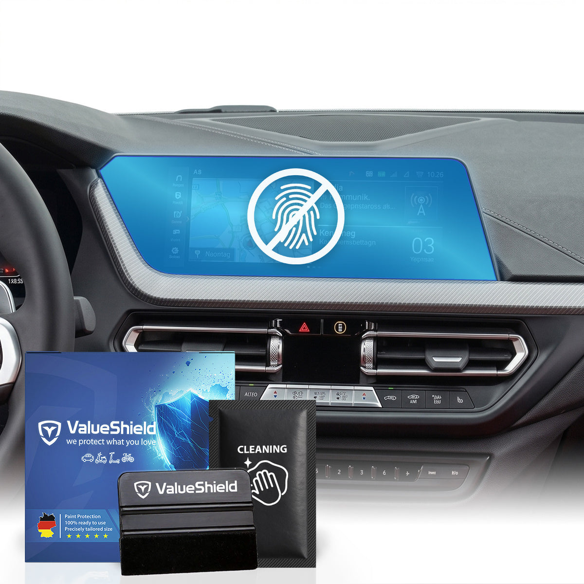 Anti-Fingerprint Displayschutzfolie passend für BMW 2er & M2 F44 2020-2024 (5-Türer Gran Coupe)