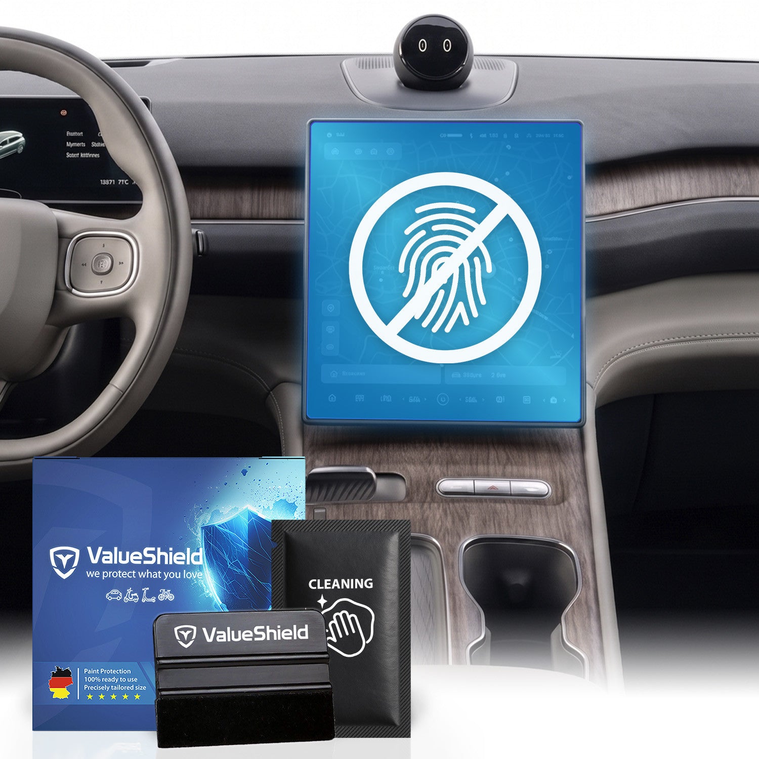 Anti-Fingerprint Displayschutzfolie passend für NIO EL6 2023-2029