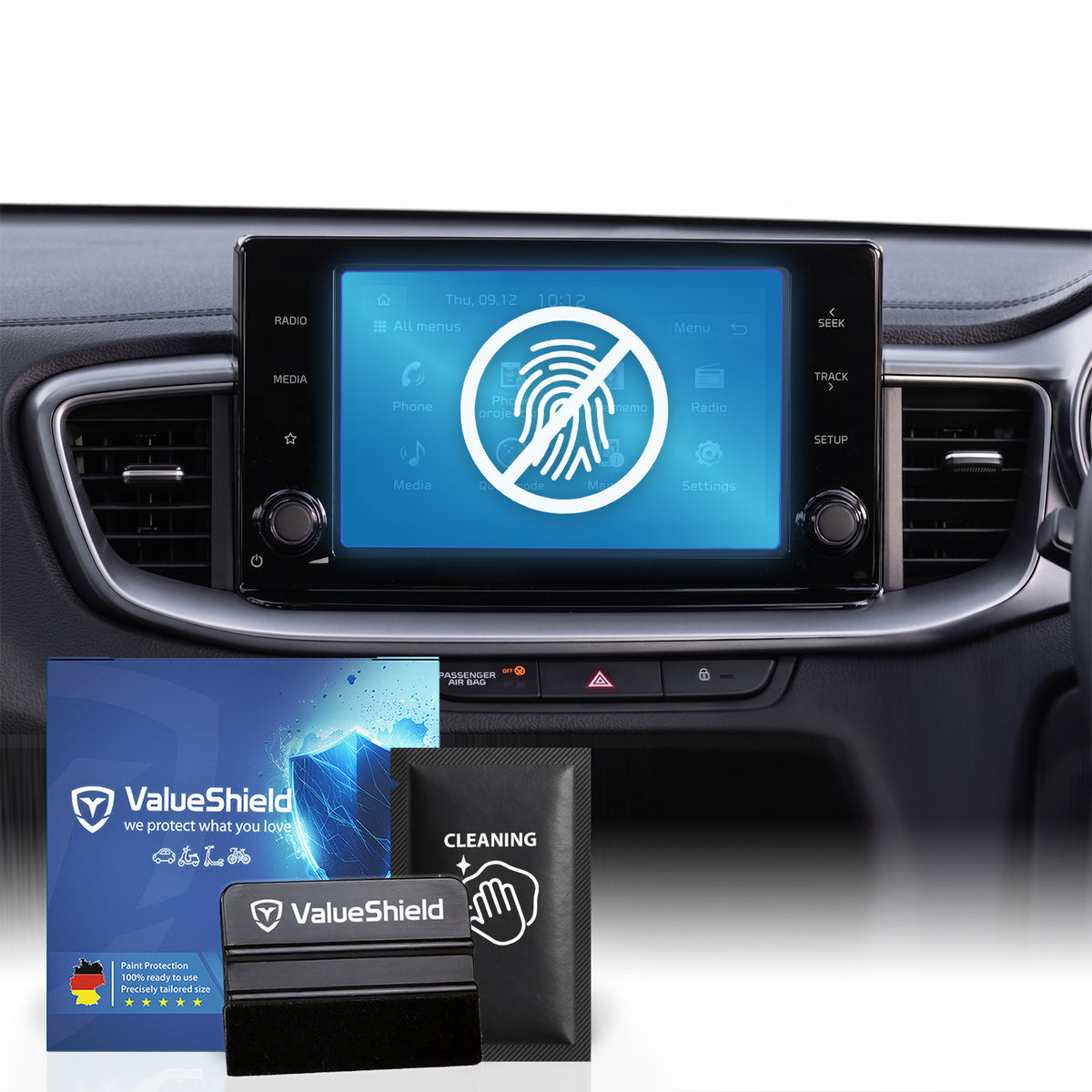 Anti-Fingerprint Displayschutzfolie passend für Kia Ceed 3 (CD) 2018-2025 (2/4-Türer Kompakt)