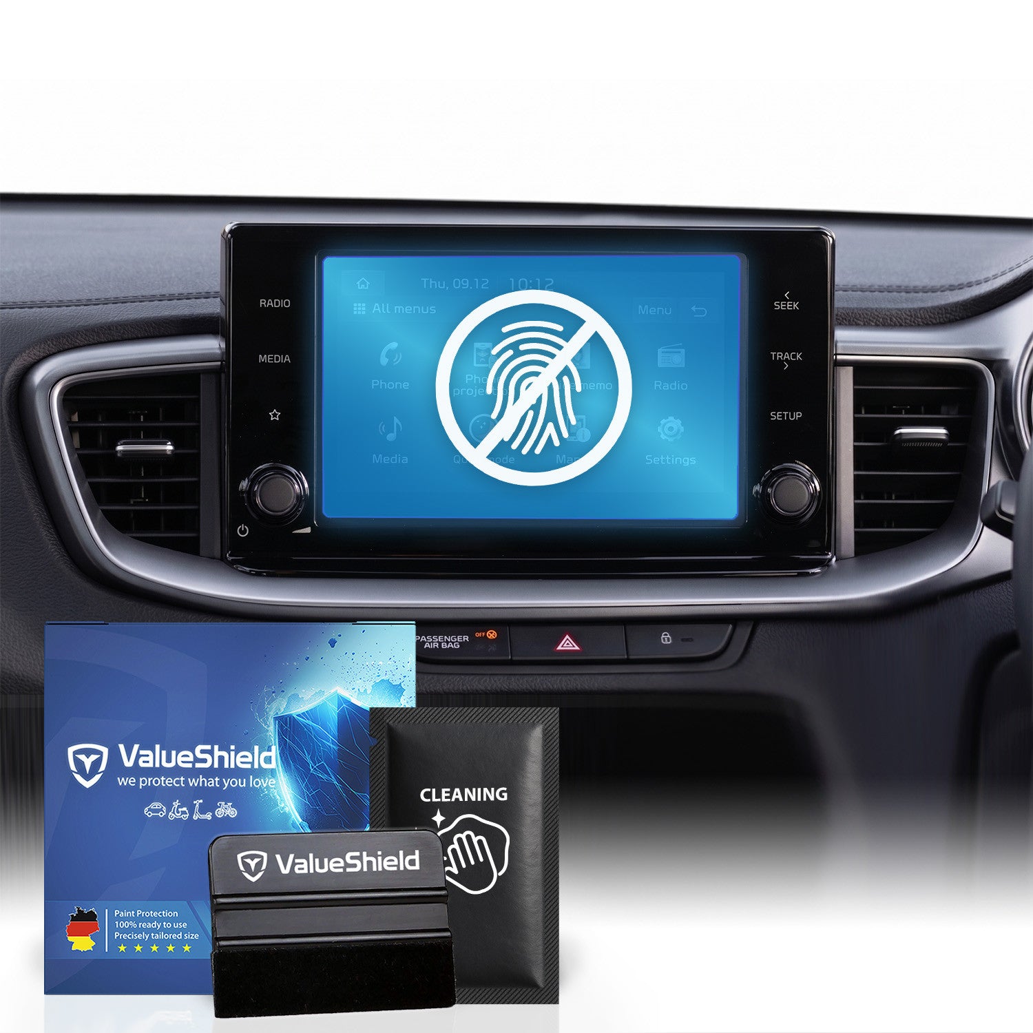 Anti-Fingerprint Displayschutzfolie passend für Kia XCeed 3 (CD) 2019-2025 (4-Türer Kompakt)