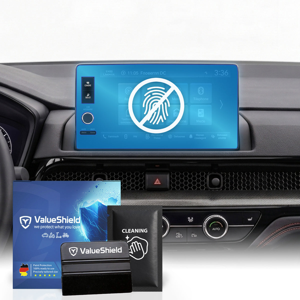 Anti-Fingerprint Displayschutzfolie passend für Honda HR-V / HR-V e / e:Ny1 2021-2027 (5-Türer SUV)