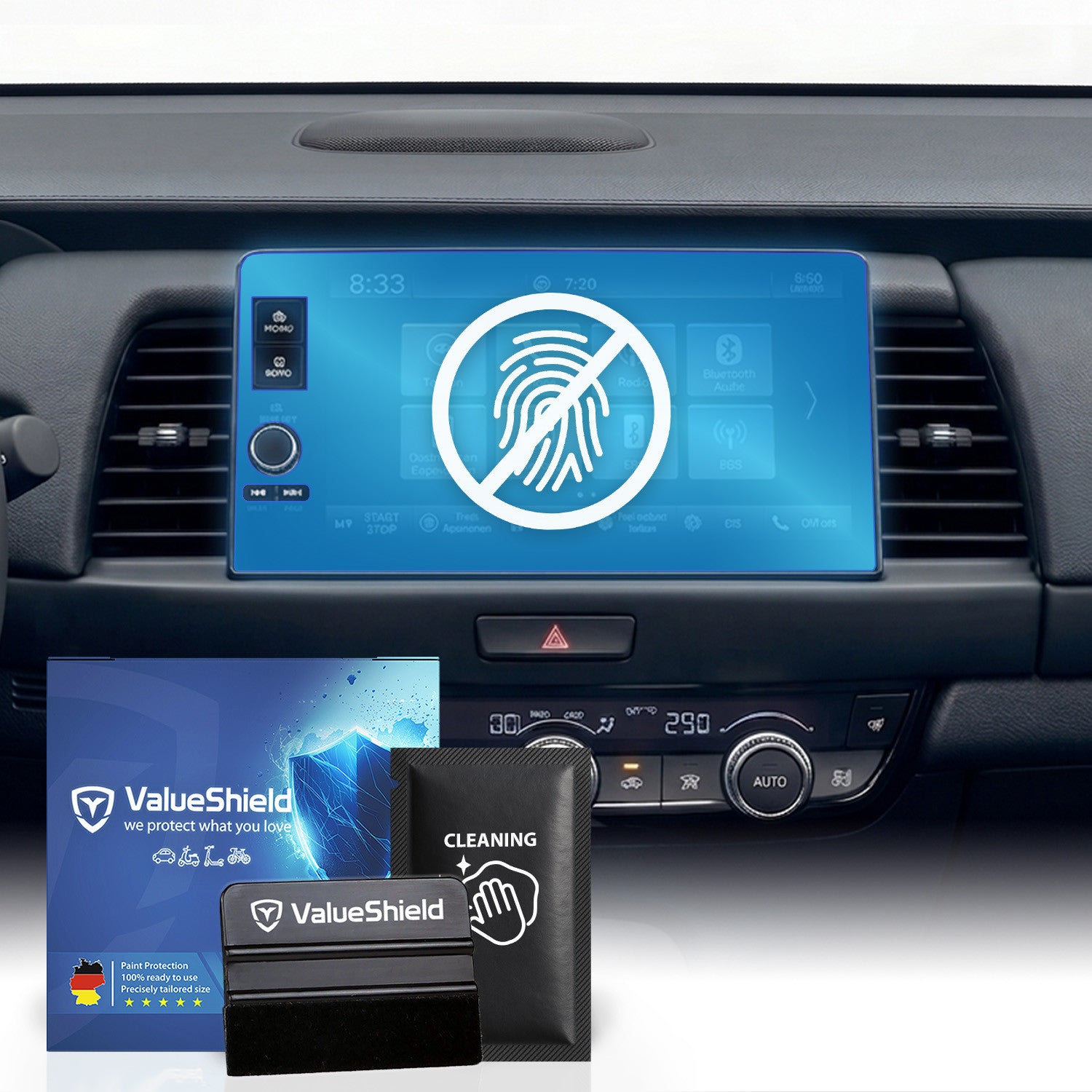 Anti-Fingerprint Displayschutzfolie passend für Honda Jazz GR / e 2020-2027 (5-Türer Kombi)