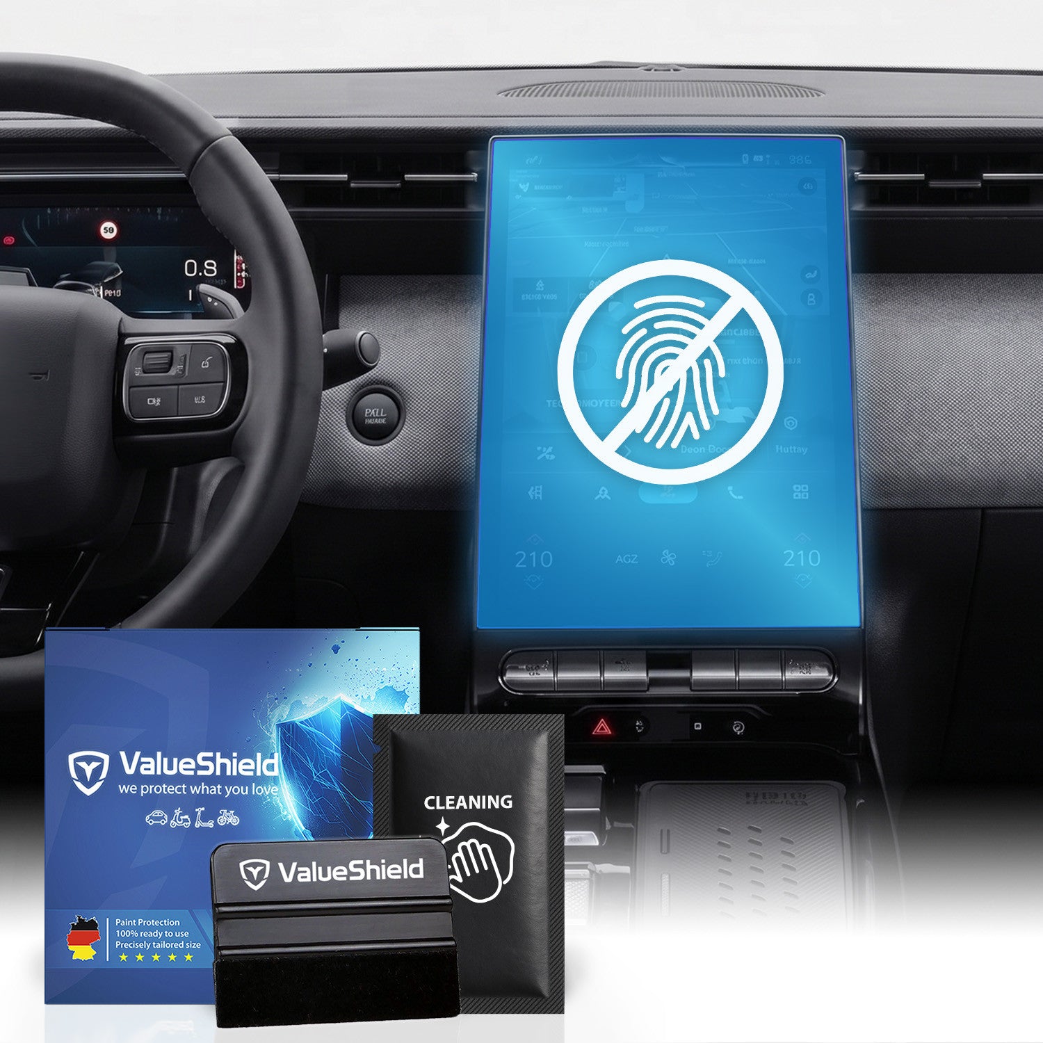 Anti-Fingerprint Displayschutzfolie passend für Citroen C5 / e-C5 Aircross 2026-2031 (5-Türer SUV)