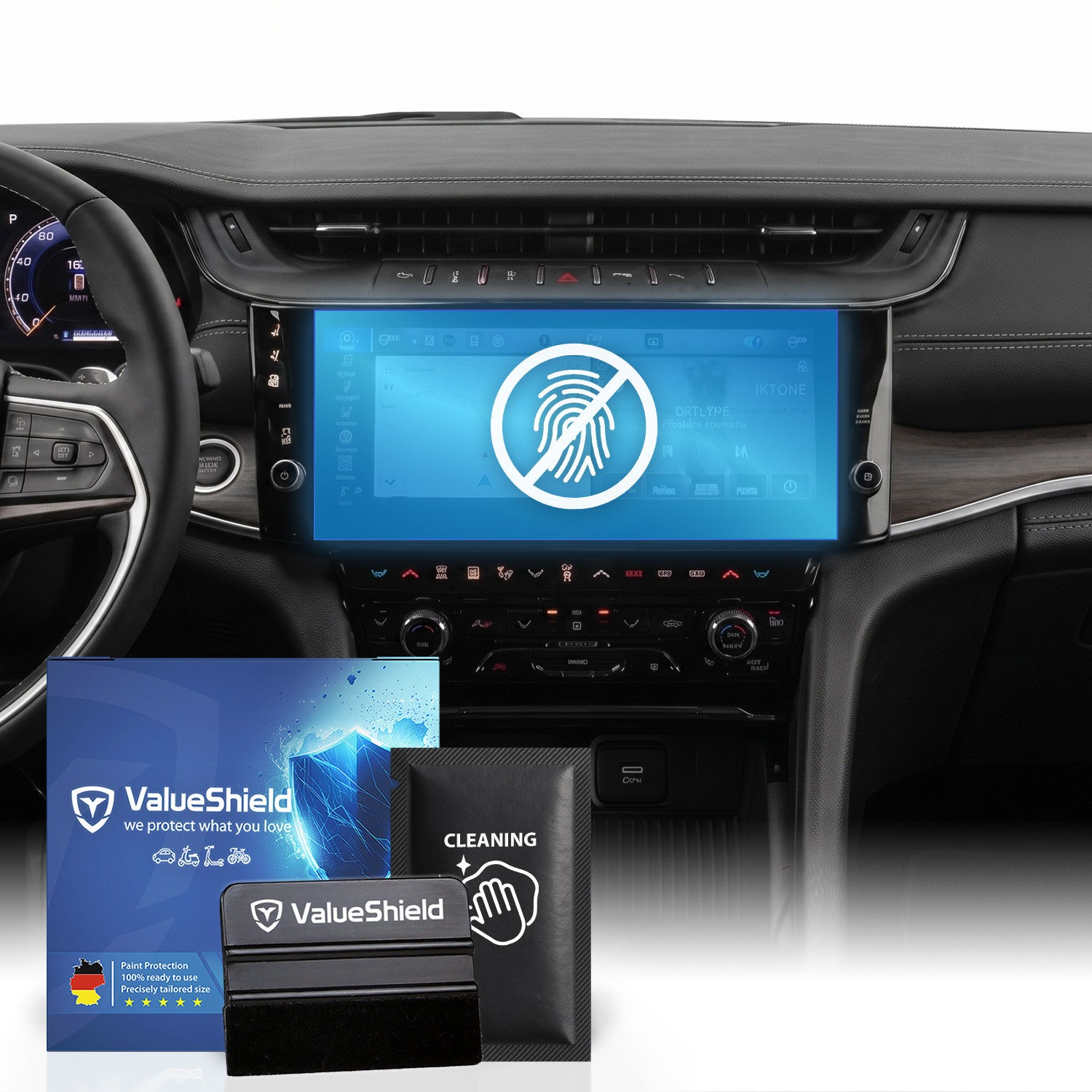 Anti-Fingerprint Displayschutzfolie passend für Jeep Wagoneer S 2026-2032 (5-Türer SUV)
