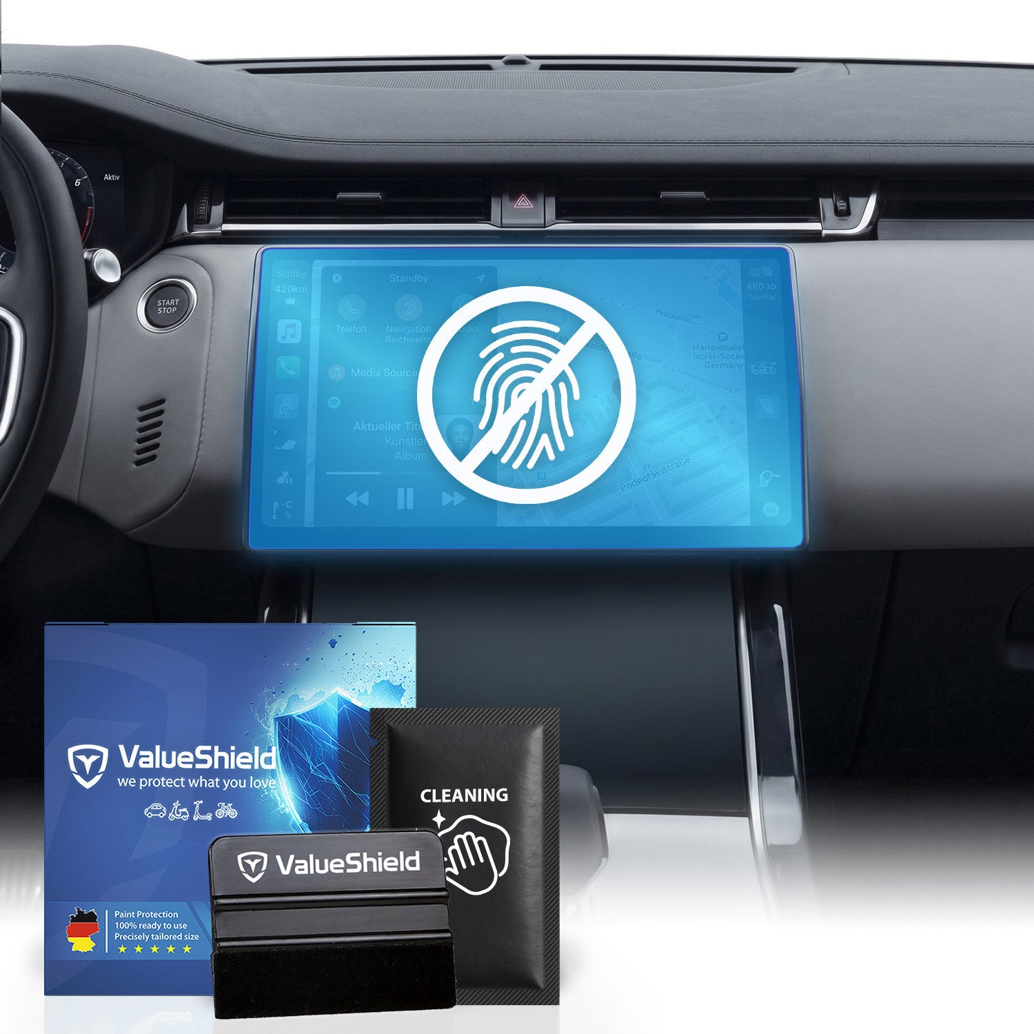 Anti-Fingerprint Displayschutzfolie passend für Land Rover Defender Octa 2025-2031