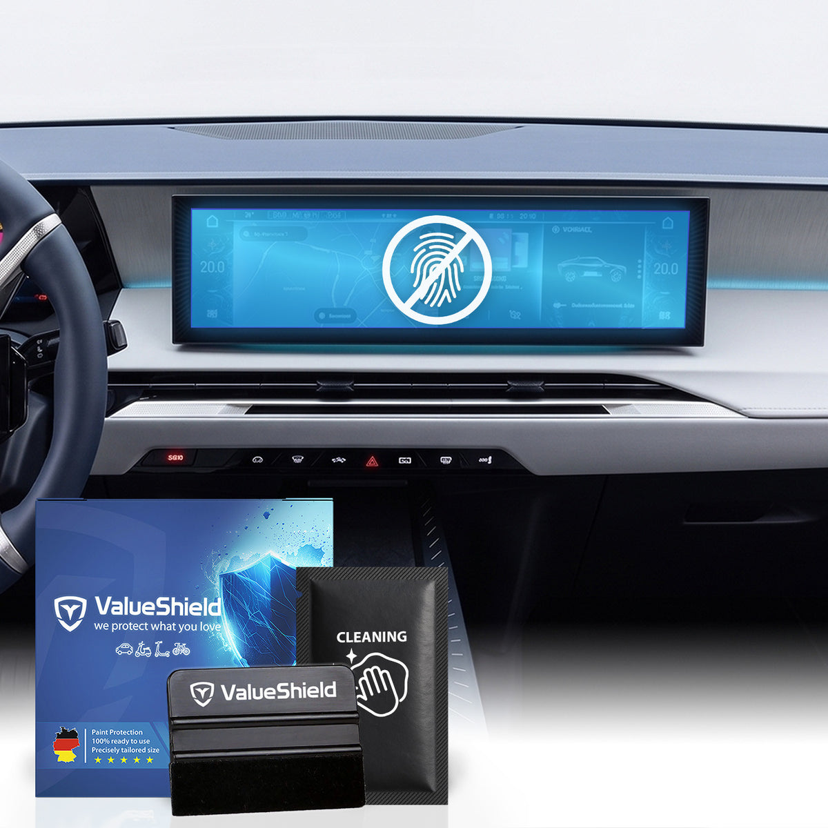 Anti-Fingerprint Displayschutzfolie passend für DS No 8 2025-2031 (5-Türer SUV-Coupe)