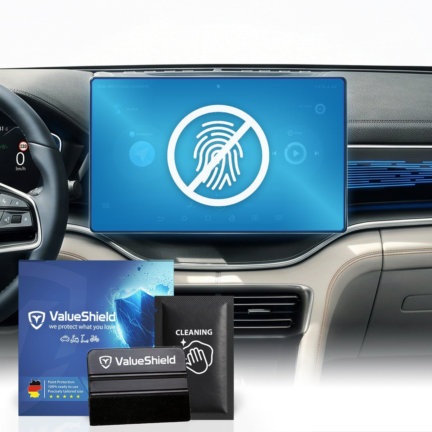 Anti-Fingerprint Displayschutzfolie passend für BYD Seal 2022-2028 (5-Türer Limousine)