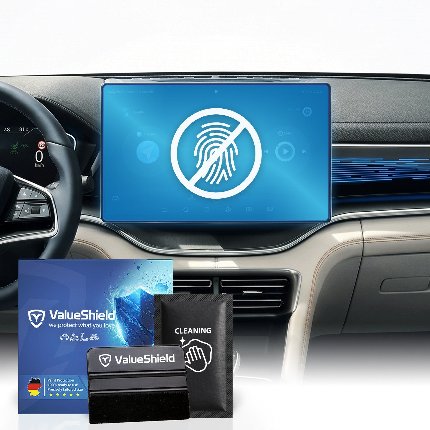 Anti-Fingerprint Displayschutzfolie passend für BYD Seal U 2023-2030 (5-Türer SUV)