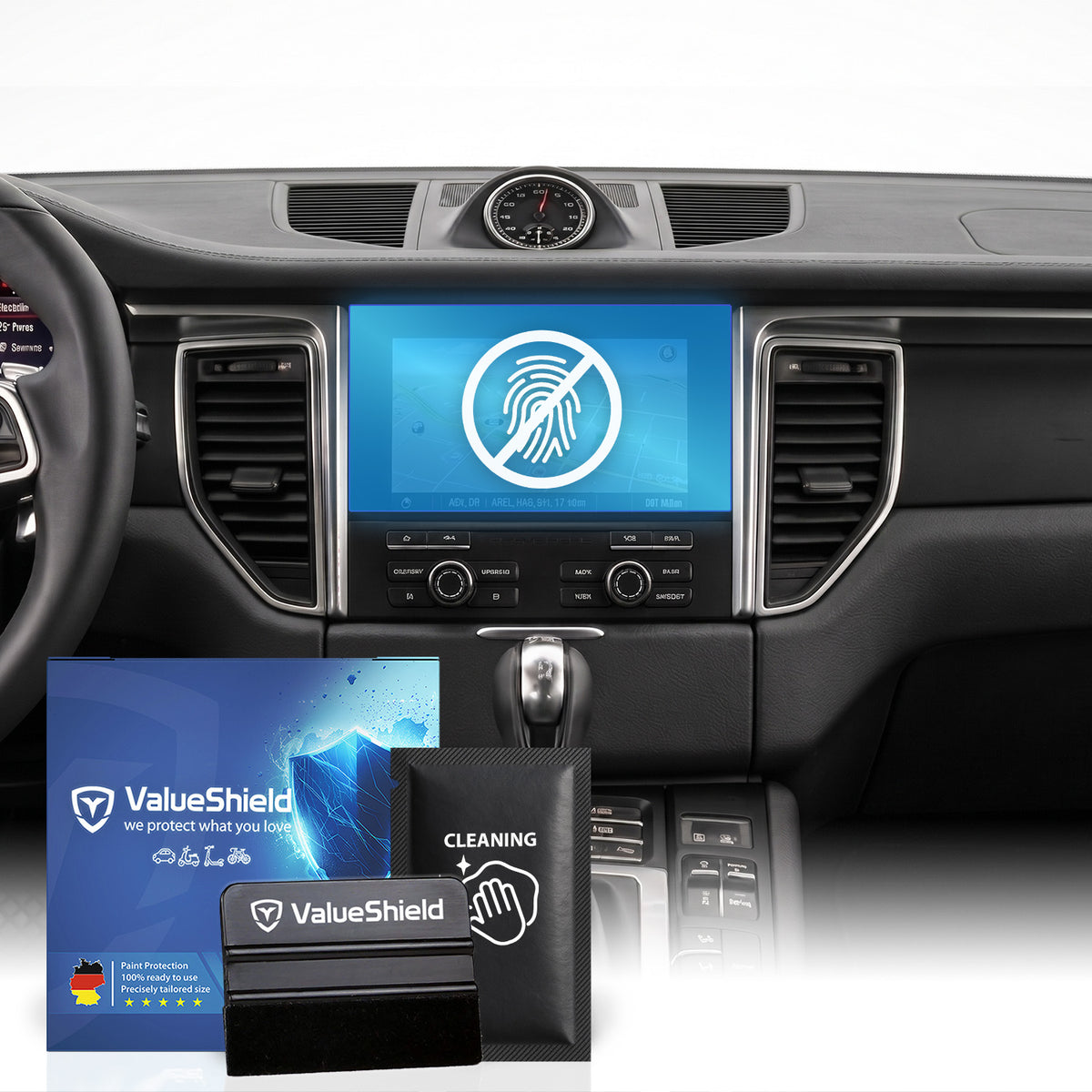 Anti-Fingerprint Displayschutzfolie passend für Porsche Panamera G1 Vorfacelift 2009-2013 (5-Türer Limousine)