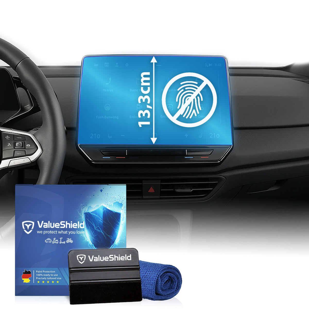 Anti-Fingerprint Displayschutzfolie passend für VW ID.4 2020-2027 (5-Türer Kompakt-SUV)