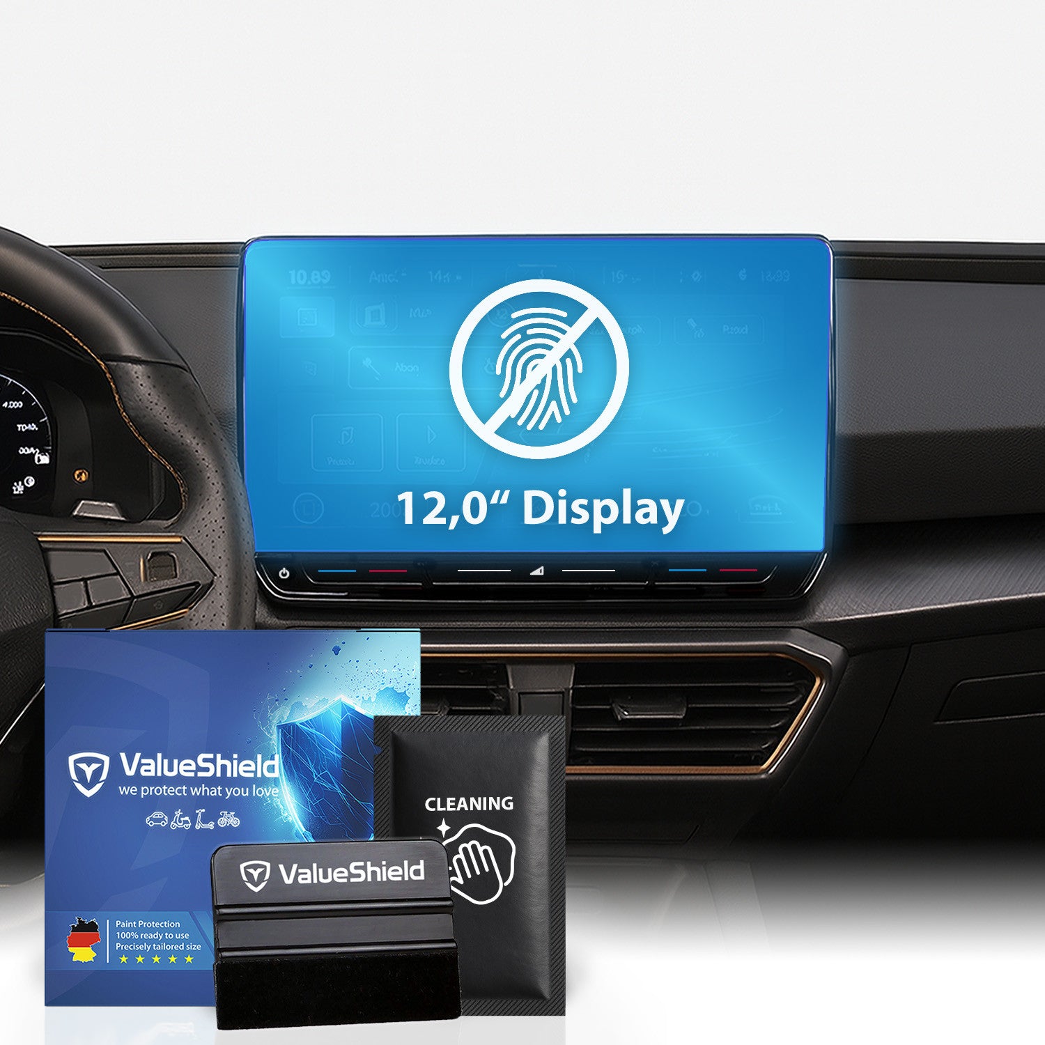 Anti-Fingerprint Displayschutzfolie passend für CUPRA Born EV1 2021-2027 (5-Türer Kompakt)