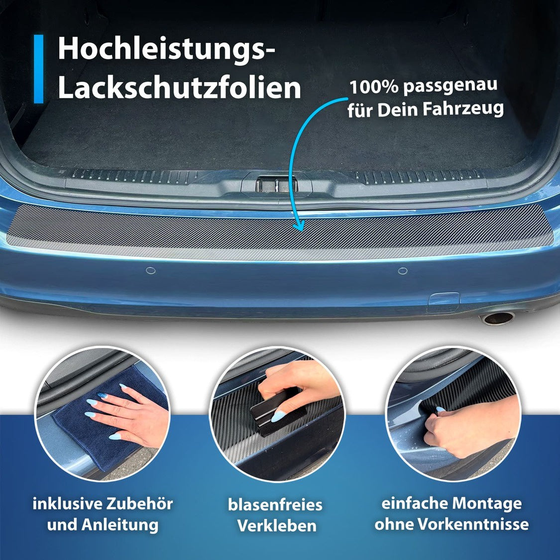 XL Kombiset-Lackschutzfolien passend für Volvo XC60 1. Gen 2008-2017 (5-Türer SUV) + universal Ergänzungsset