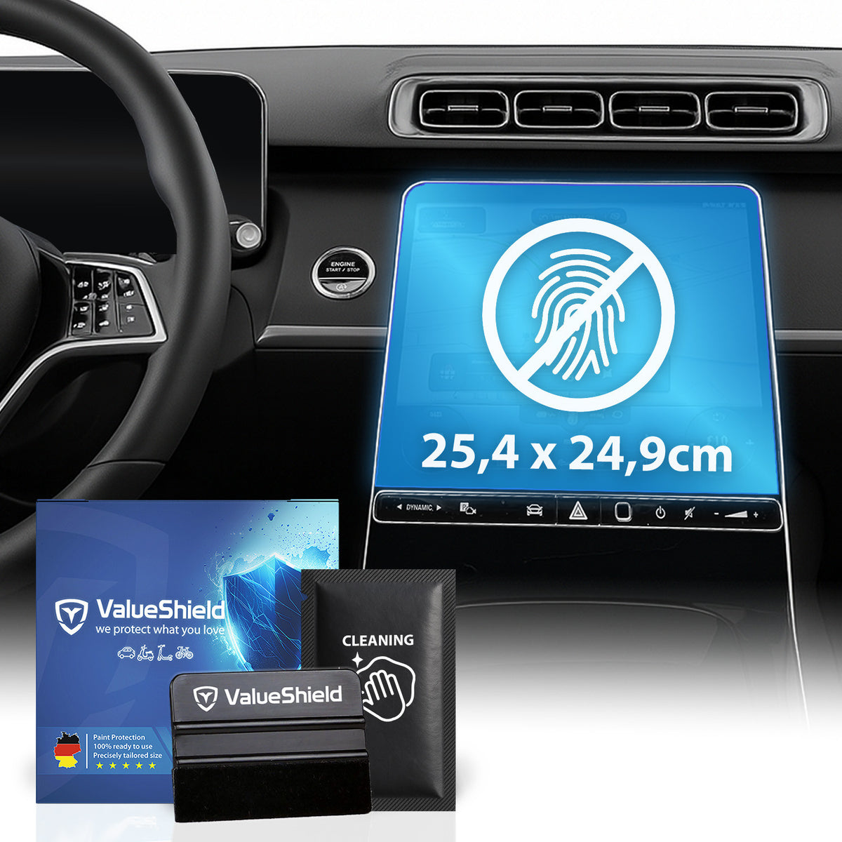 Anti-Fingerprint Displayschutzfolie passend für Mercedes EQE X294 2022-2028 (5-Türer SUV)