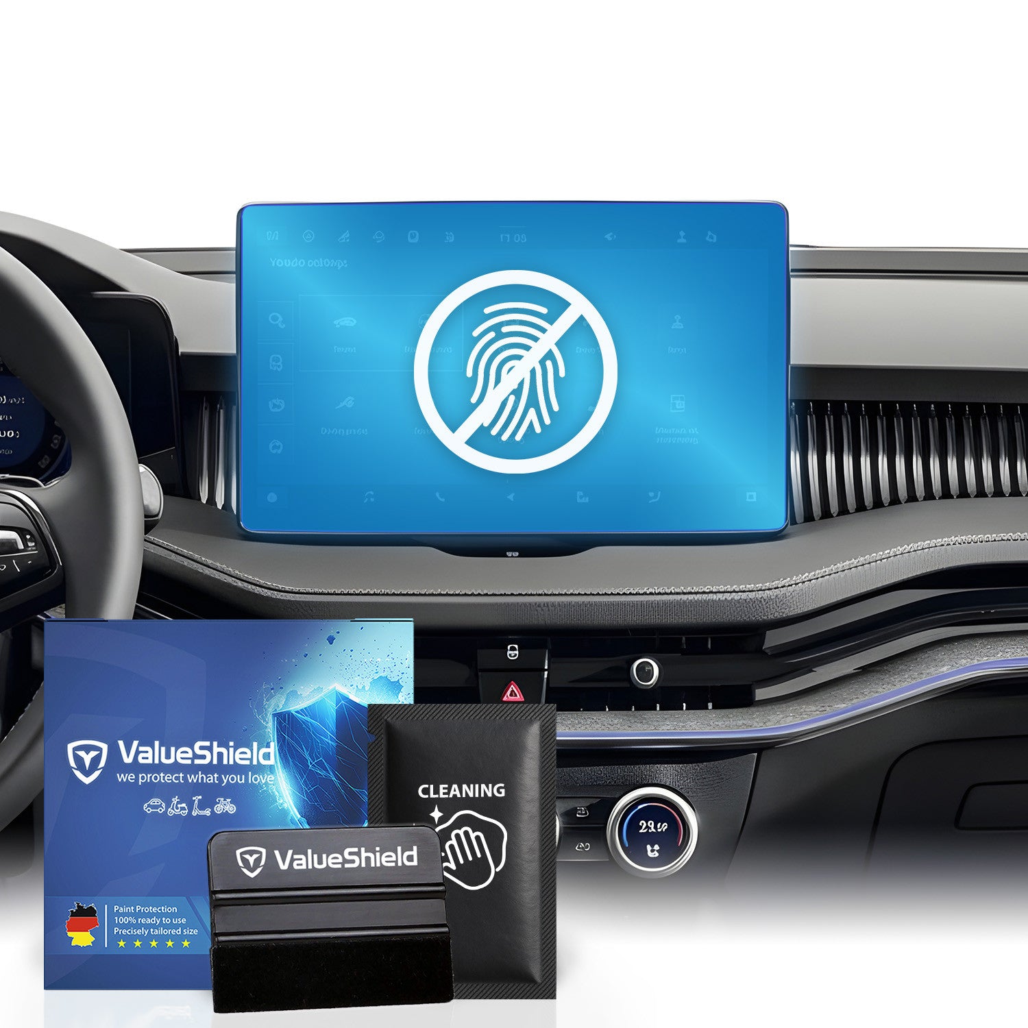 Anti-Fingerprint Displayschutzfolie passend für Skoda Superb 4 (3Y) 2024-2030 (5-Türer Limousine)