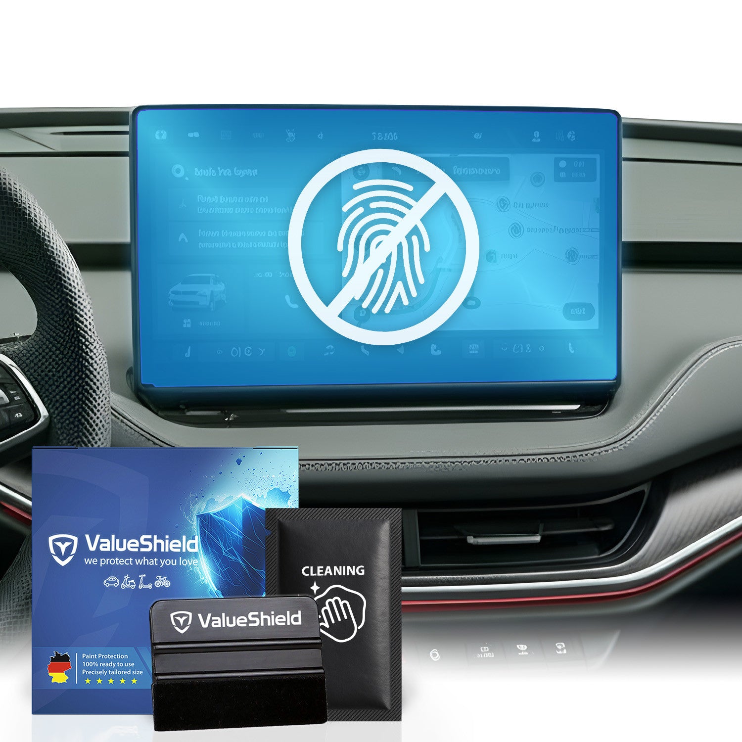 Anti-Fingerprint Displayschutzfolie passend für Skoda Octavia 4 2019-2027 (5-Türer Limousine)