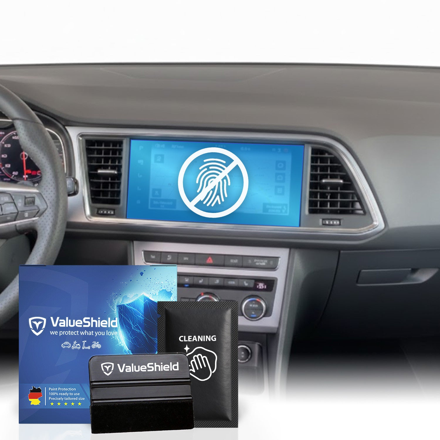 Anti-Fingerprint Displayschutzfolie passend für Seat Ateca 5FP, KH7 2016-2027 (5-Türer SUV)