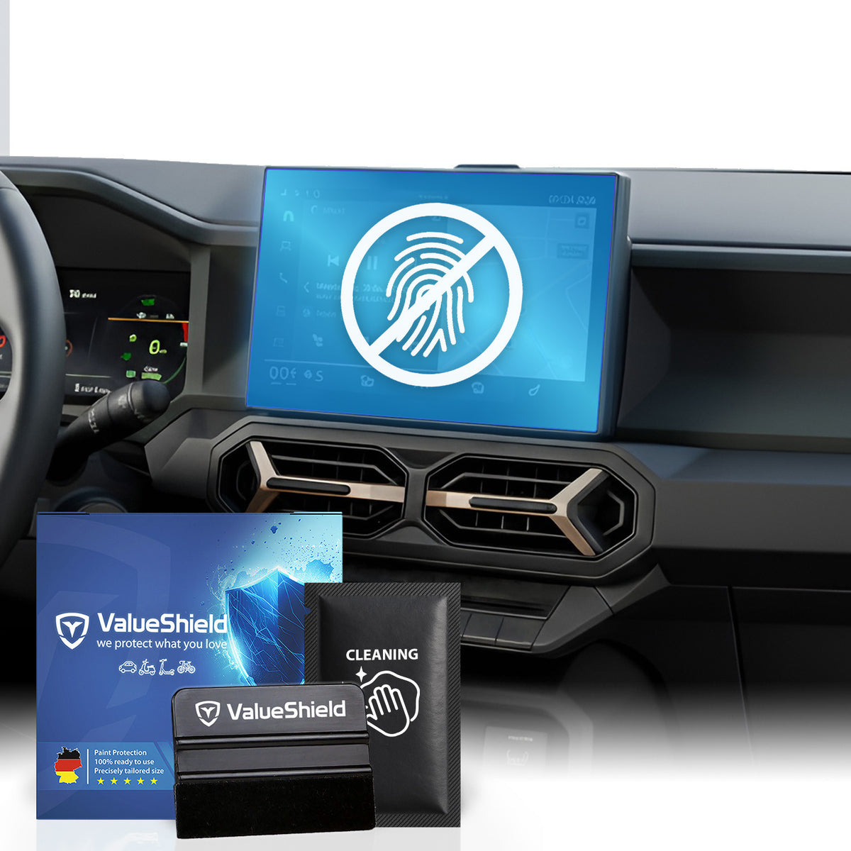 Anti-Fingerprint Displayschutzfolie passend für Dacia Sandero 3 (DJF) 2021-2028 (5-Türer Kompakt)