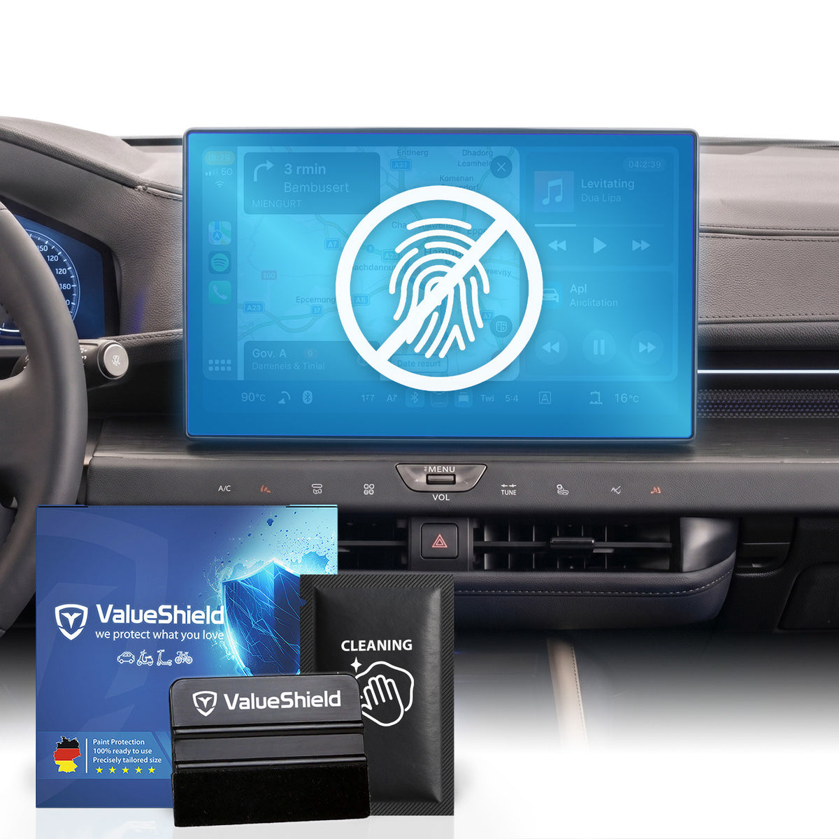 Anti-Fingerprint Displayschutzfolie passend für Lexus ES 2025-2031 (5-Türer Limousine)